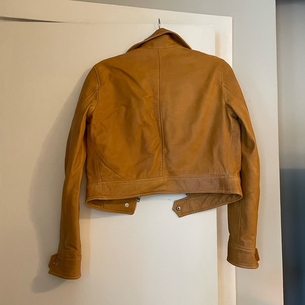 Anthropologie Lamarque Camel Genuine Leather Jacket - Picture 4 of 4